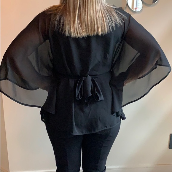 Dressy sheer blouse with embellishment - Picture 3 of 5